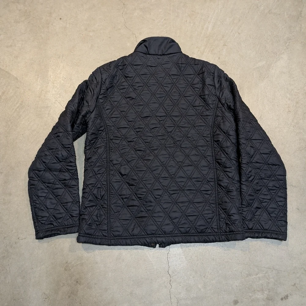 Eddie Bauer Fleece Lined Quilted Jacket Men's S Black Full Zip